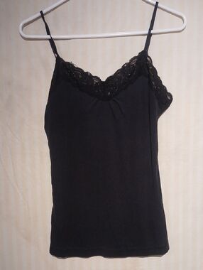 Worthington Black Lace-Detail Camisole